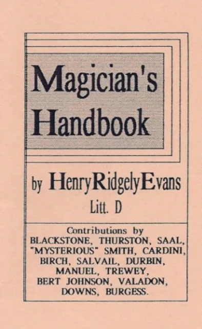 Magician’s Handbook by Henry Ridgely Evans - Click Image to Close